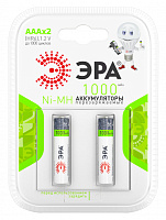  Аккумуляторы NiMH (никель-металлгидридные) ЭРА HR03-2BL 1000mAh (20/240/16800)