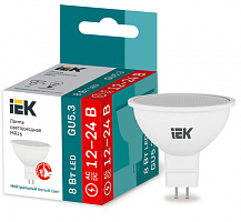  Лампа светодиодная MR16 софит 8Вт 12-24В 4000К GU5,3 IEK