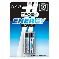  Батарейки Трофи LR03-2BL ENERGY MAX Alkaline (60/480/19200)
