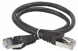  ITK Коммутационный шнур (патч-корд) кат.6 FTP PVC 15м черный