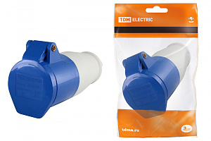  Розетка 223 переносная 2Р+РЕ 32А 220В IP44 TDM