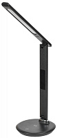  LIGHTING Светильник светодиодный настольный 2011 7Вт на подставке QI-заряд USB-выход кожа черный IEK