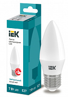  Лампа светодиодная C35 свеча 7Вт 230В 4000К E27 IEK