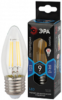  Лампочка светодиодная ЭРА F-LED B35-9w-840-E27 Е27 / Е27 9Вт филамент свеча нейтральный белый свет