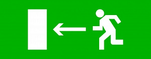  Пиктограмма "Направление налево" 320х120мм (для EXIT, SAFEWAY-40) EKF