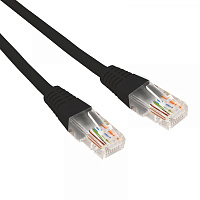  Патч-корд U/UTP, CAT 6, RJ45-RJ45, 26AWG, LSZH, черный, 0,3м REXANT