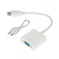  Переходник штекер HDMI - гнездо VGA, провод + шнур стерео 3,5мм REXANT