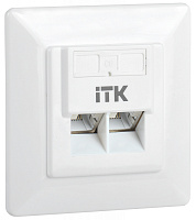  ITK Внутренняя информационная розетка RJ45 кат.6 FTP 2 порта