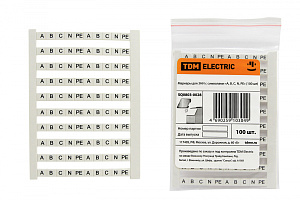  Маркеры для ЗНИ с символами "A, B, C, N, PE" (100 шт) TDM