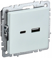  BRITE Розетка USB A+C 18Вт РЮ11-1-БрЖ жемчуг IEK