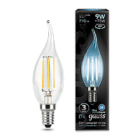  Лампа Gauss Filament Свеча на ветру 9W 710lm 4100К Е14 LED 1/10/50