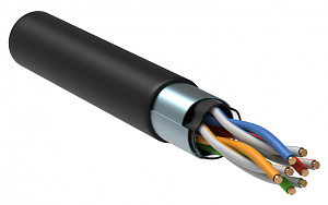  ITK Витая пара F/UTP кат.5E 4х2х24AWG solid LSZH нг(А)-HF черный (305м)