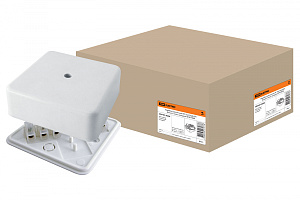  Коробка распаячная КР 75х75х28 ОП с клем. колодкой белая IP40 TDM