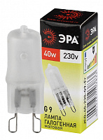 Лампочка галогенная ЭРА G9-JCD-40-230V-FR G9 40Вт капсула матовая теплый белый свет