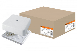  Коробка распаячная КР 75х75х20 ОП с клем. колодкой белая IP40 TDM