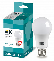  Лампа светодиодная A80 груша 25Вт 230В 4000К E27 IEK