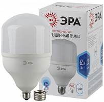  Лампа светодиодная ЭРА STD LED POWER T160-65W-4000-E27/E40 Е27 / Е40 65 Вт колокол нейтральный белый свет