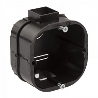  Коробка установочная ЭРА KUTS-60-60-43-s-black усиленная для твердых стен саморезы стыковочные узлы черная IP20