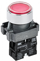  Кнопка управления LA167-BAF42 d=22мм 1NC красная IEK