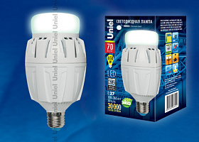  LED-M88-70W/NW/E27/FR ALV01WH Лампа светодиодная с матовым рассеивателем. Материал корпуса алюминий. Цвет свечения белый. Серия Venturo. Упаковка карт