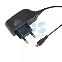  Сетевое зарядное устройство microUSB 220 В (СЗУ) (5 V, 1000 mA) шнур 1 м  черное  REXANT