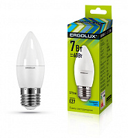  Ergolux LED-C35-7W-E27-4K (Эл.лампа светодиодная Свеча 7Вт E27 4500K 172-265В)