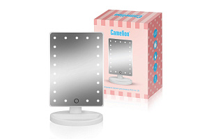  Camelion M145-SL  C01 бел. (Зеркало C LED подсветкой, 1x, дневн.свет, 5Вт,4*LR6)