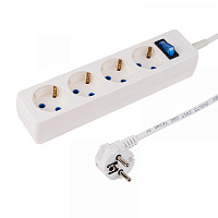  Сетевой фильтр STANDARD 4 гнезда, 5м, 3х0,75мм², с/з, белый PROconnect