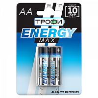  Батарейки Трофи LR6-2BL ENERGY MAX Alkaline (40/320/15360)