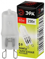  Лампочка галогенная ЭРА G9-JCD-60-230V-FR G9 60Вт капсула матовая теплый белый свет