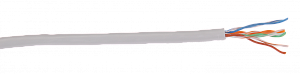  Кабель витая пара U/UTP кат.5E 100МГц 4 пары PVC INDOOR 1м серый (100м) GENERICA