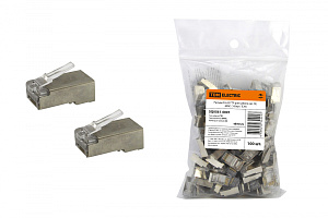  Разъем RJ-45 FTP для кабеля кат. 5Е, 8P8C (100шт) TDM
