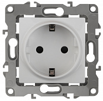  12-2101-01 ЭРА Розетка 2P+E Schuko, 16A-250В, IP20, Эра12, белый (10/100/2800)