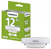  Лампа светодиодная T80 таблетка 12Вт 230В 4000К GX53 GENERICA