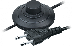  Шнур 61 601 NPS-FS01-170-2х0.5-BL 1.7м с выкл. черн. Navigator 61601