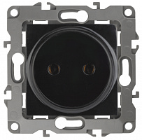  12-2105-06 ЭРА Розетка 2P, 16A-250В, IP20, Эра12, чёрный (10/100/3200)