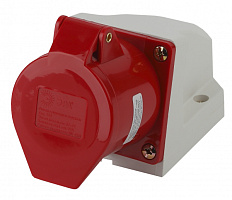 Розетка ЭРА R(OUT)-32-3P-PE-IP44 стационарная наружная 124 3Р+РЕ 32А 380В IP44